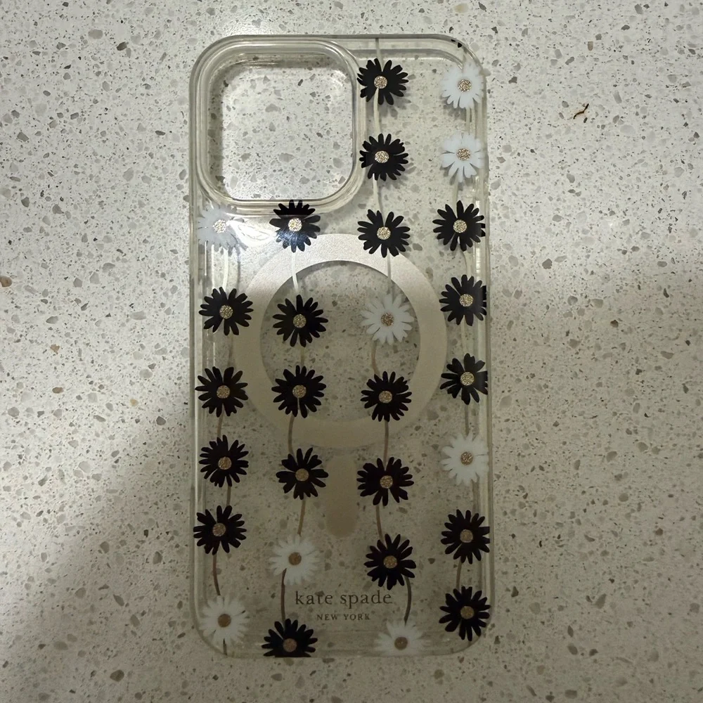 iPhone 16 Pro Max Kate Spade MagSafe Daisy Flower Print Phone Case